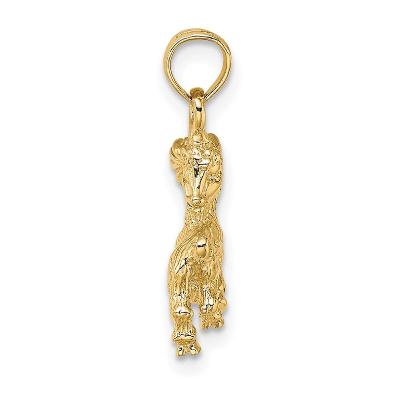 14k Yellow Gold 3-D Capricorn Zodiac Charm