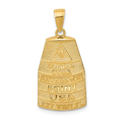 14k Yellow Gold Southern Most Point USA KEY WEST Pendant