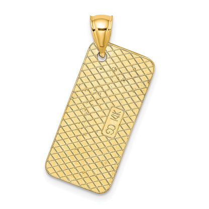14k Yellow Gold MARYLAND OCEAN CITY License Plate Charm
