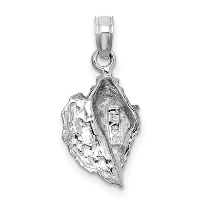 14k White Gold Conch Shell Charm