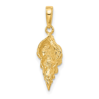 14k Yellow Gold Conch Shell Pendant