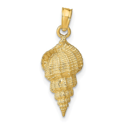 14k Yellow Gold Conch Shell Pendant