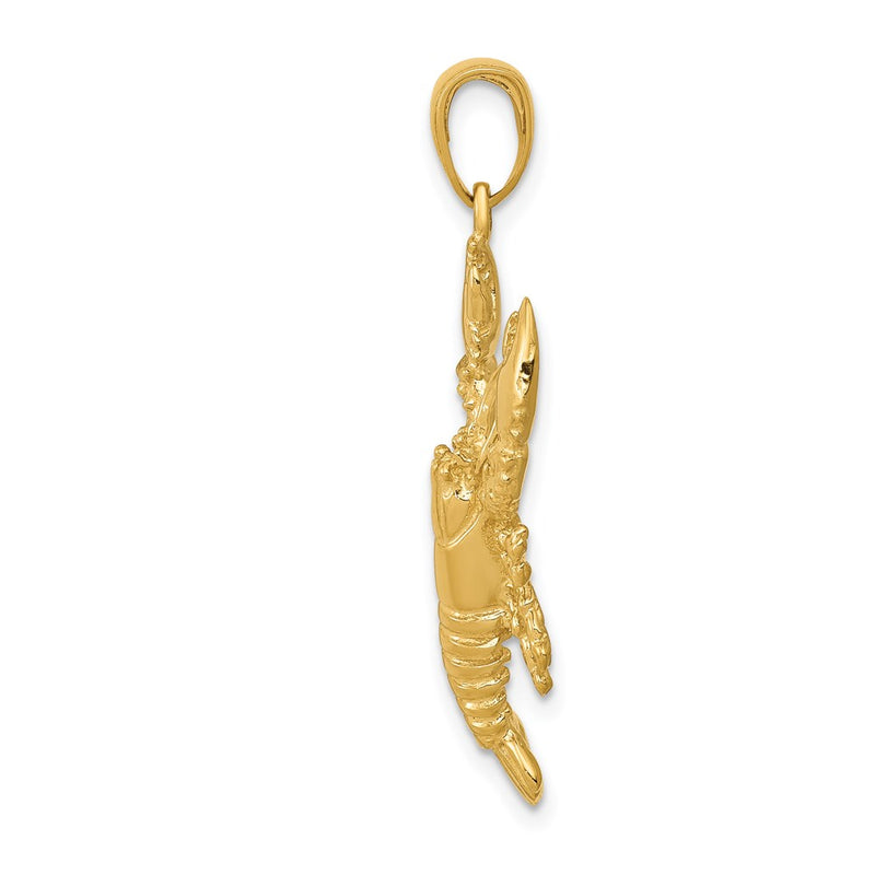 14k Yellow Gold Lobster Pendant