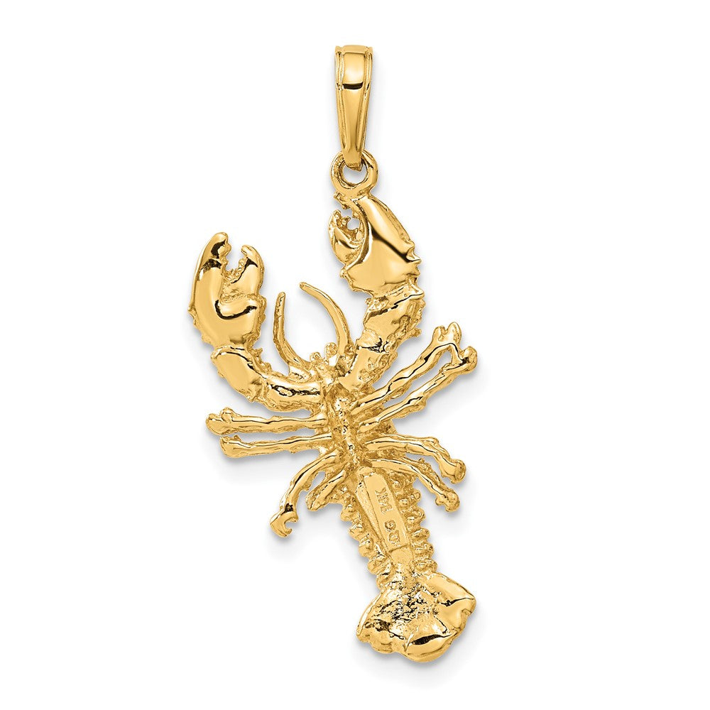 14k Yellow Gold Lobster Pendant