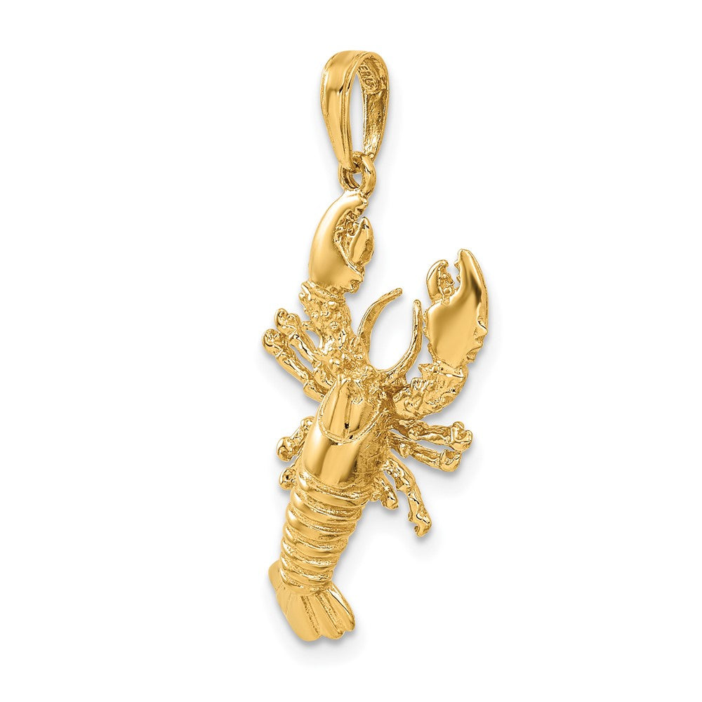 14k Yellow Gold Lobster Pendant