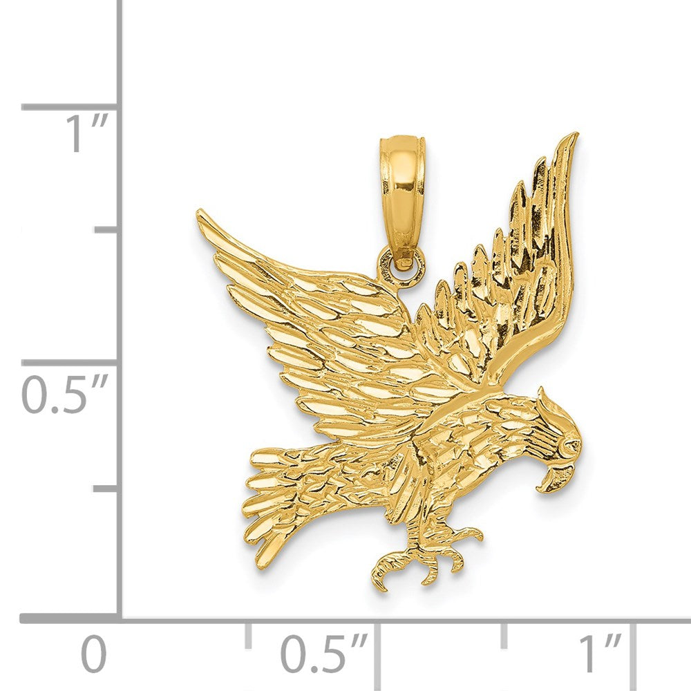 14k Yellow Gold Eagle Pendant