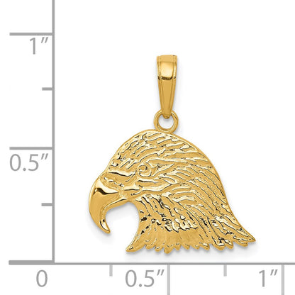 14k Yellow Gold Eagle Head Pendant