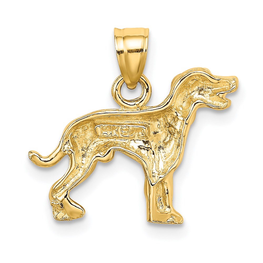 14k Yellow Gold Dalmatian Dog Charm