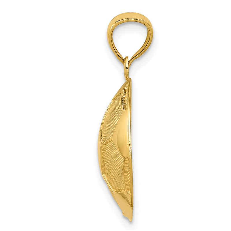 14k Yellow Gold Soccer Ball Pendant