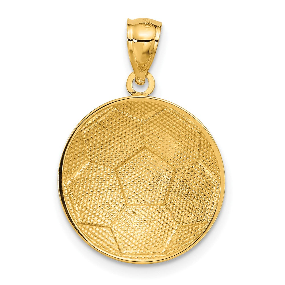 14k Yellow Gold Soccer Ball Pendant