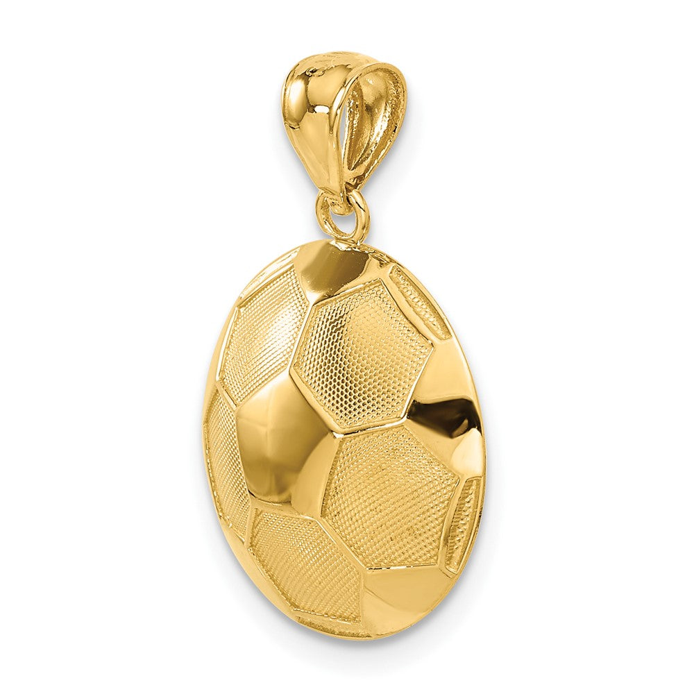 14k Yellow Gold Soccer Ball Pendant