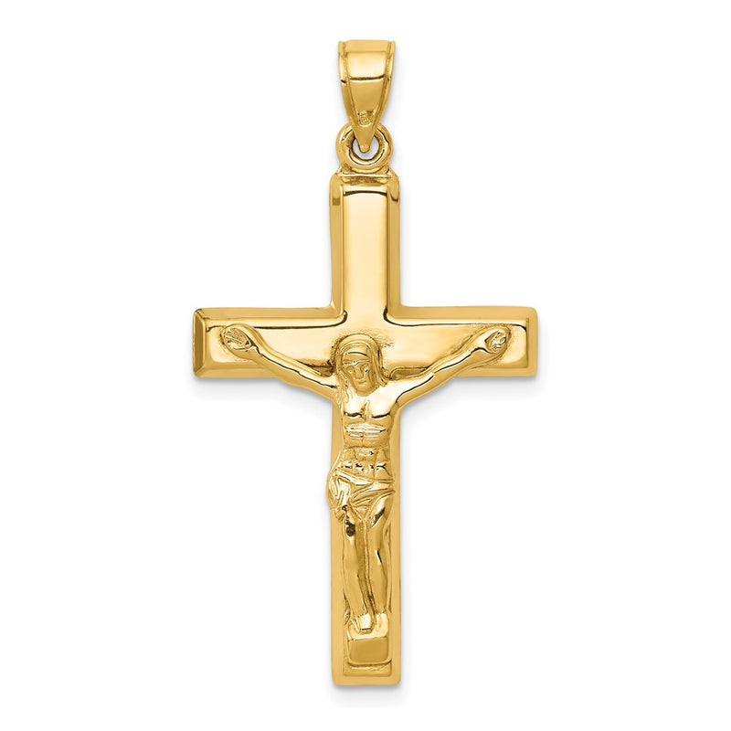 14k Yellow Gold Polished Crucifix Pendant