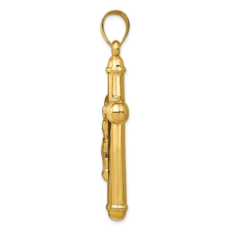 14k Yellow Gold Reversible Crucifix Pendant