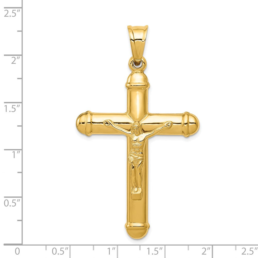 14k Yellow Gold Reversible Crucifix Pendant