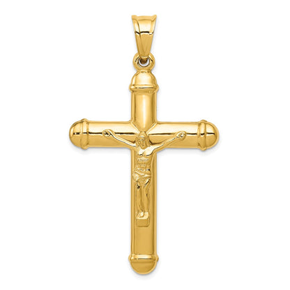 14k Yellow Gold Reversible Crucifix Pendant