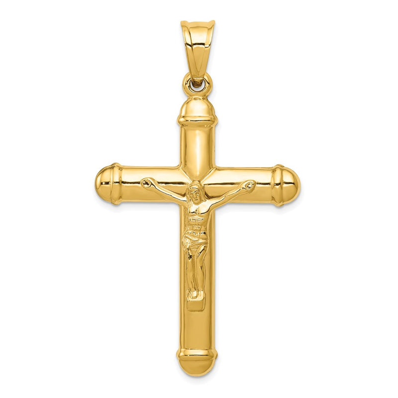 14k Yellow Gold Reversible Crucifix Pendant