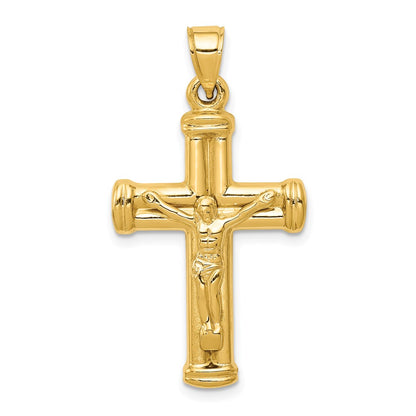 14k Yellow Gold Reversible Crucifix Pendant