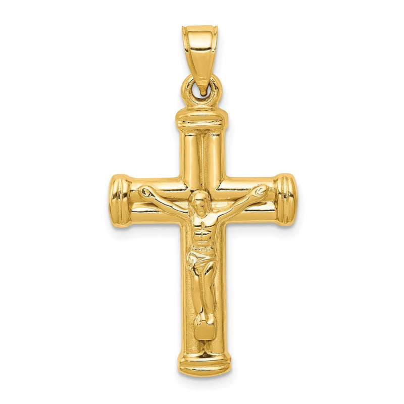 14k Yellow Gold Reversible Crucifix Pendant