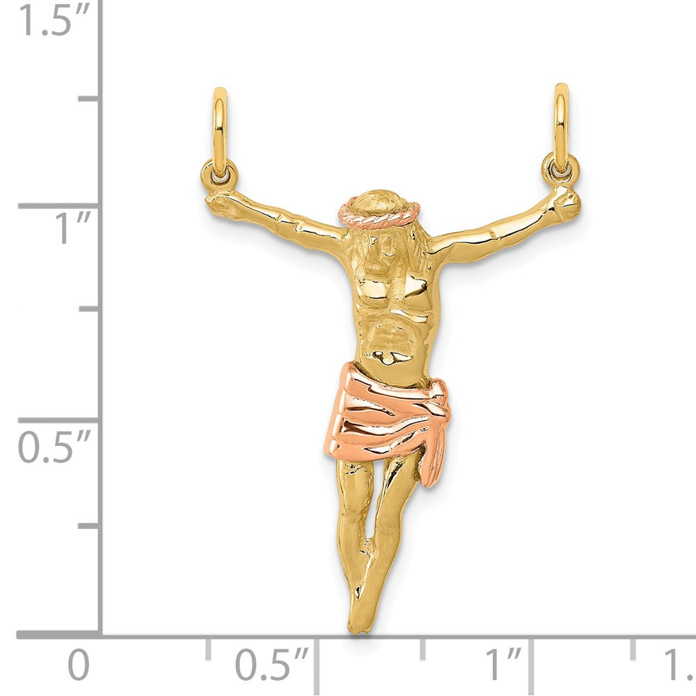 14k Two-tone Gold Rose Corpus Pendant