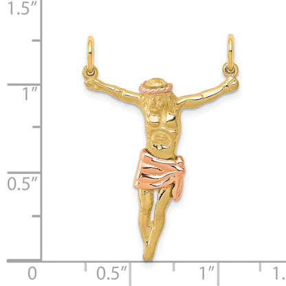 14k Two-tone Gold Rose Corpus Pendant