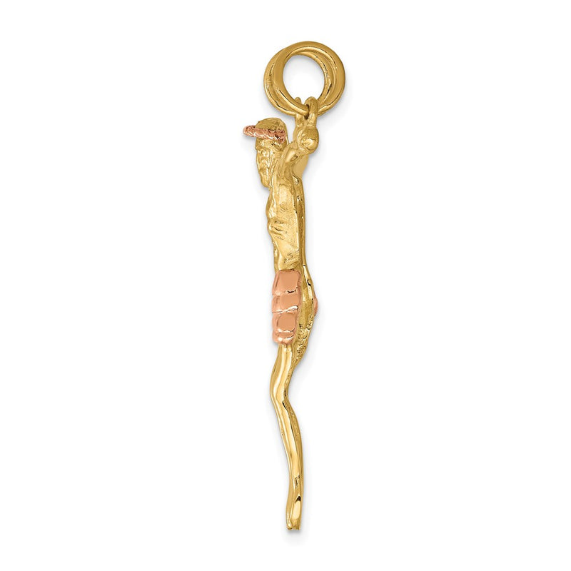 14k Two-tone Gold Rose Corpus Pendant