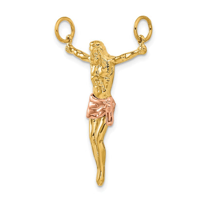 14k Two-tone Gold Rose Corpus Pendant
