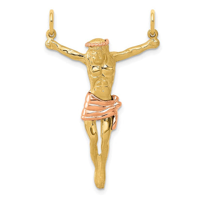 14k Two-tone Gold Rose Corpus Pendant