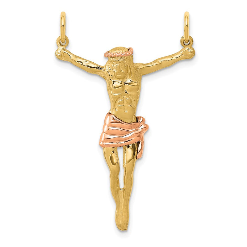 14k Two-tone Gold Rose Corpus Pendant