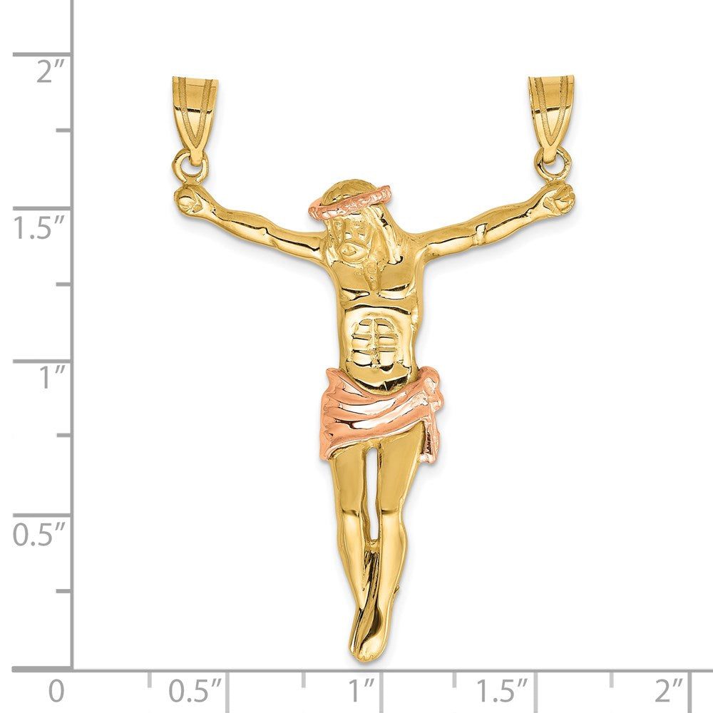 14k Two-tone Gold Rose Corpus Pendant