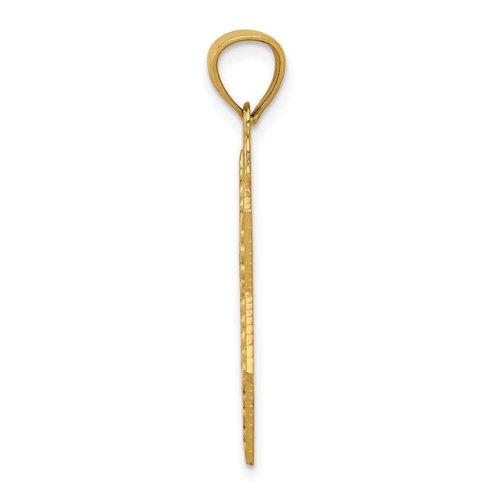 14k Yellow Gold Diamond-cut Star of David Pendant