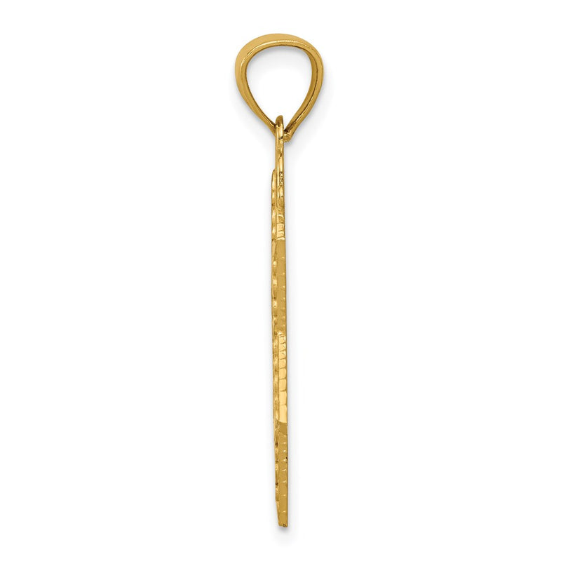 14k Yellow Gold Diamond-cut Star of David Pendant