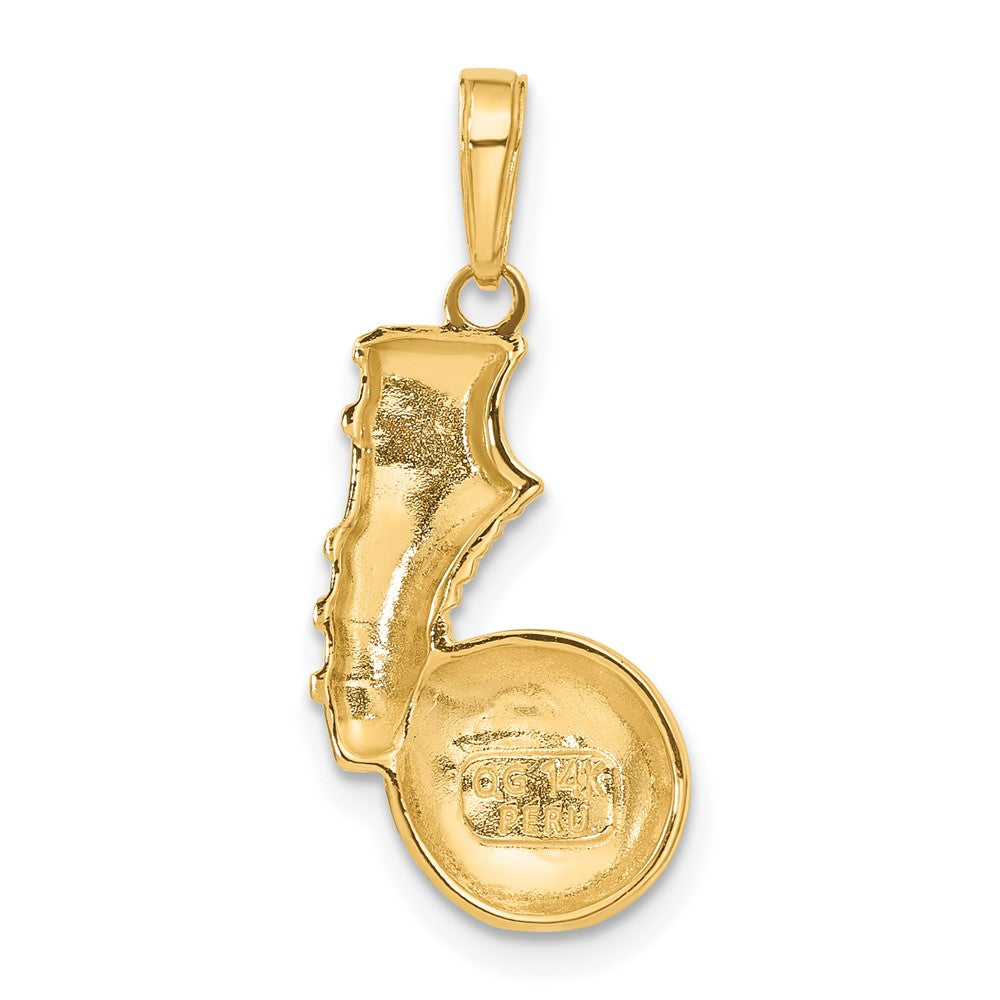 14k Yellow Gold Soccer Ball and Shoe Pendant