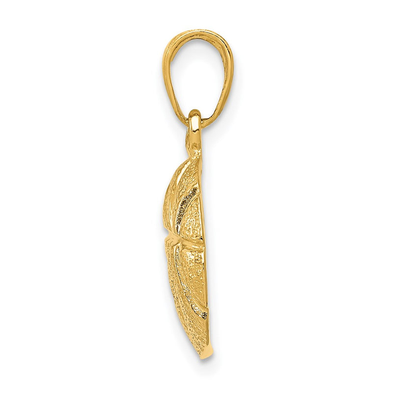 14k Yellow Gold Basketball Pendant