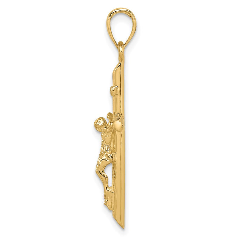 14k Yellow Gold INRI Crucifix Pendant