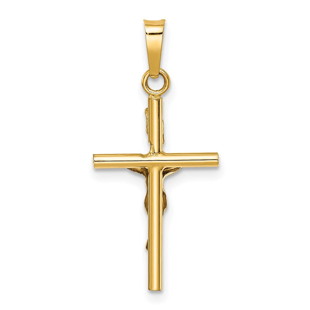 14k Two-tone Gold INRI Crucifix Pendant