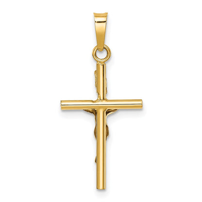 14k Two-tone Gold INRI Crucifix Pendant