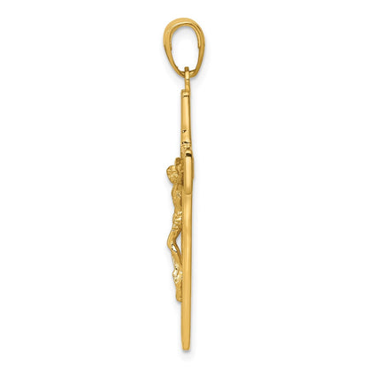 14k Yellow Gold Crucifix Pendant
