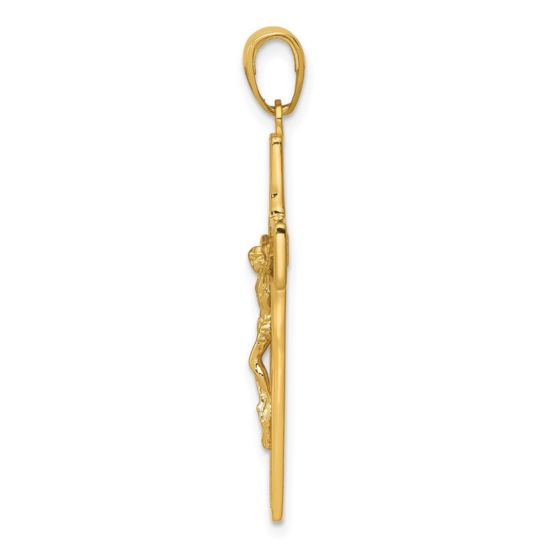 14k Yellow Gold Crucifix Pendant