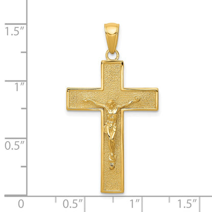 14k Yellow Gold Crucifix Pendant