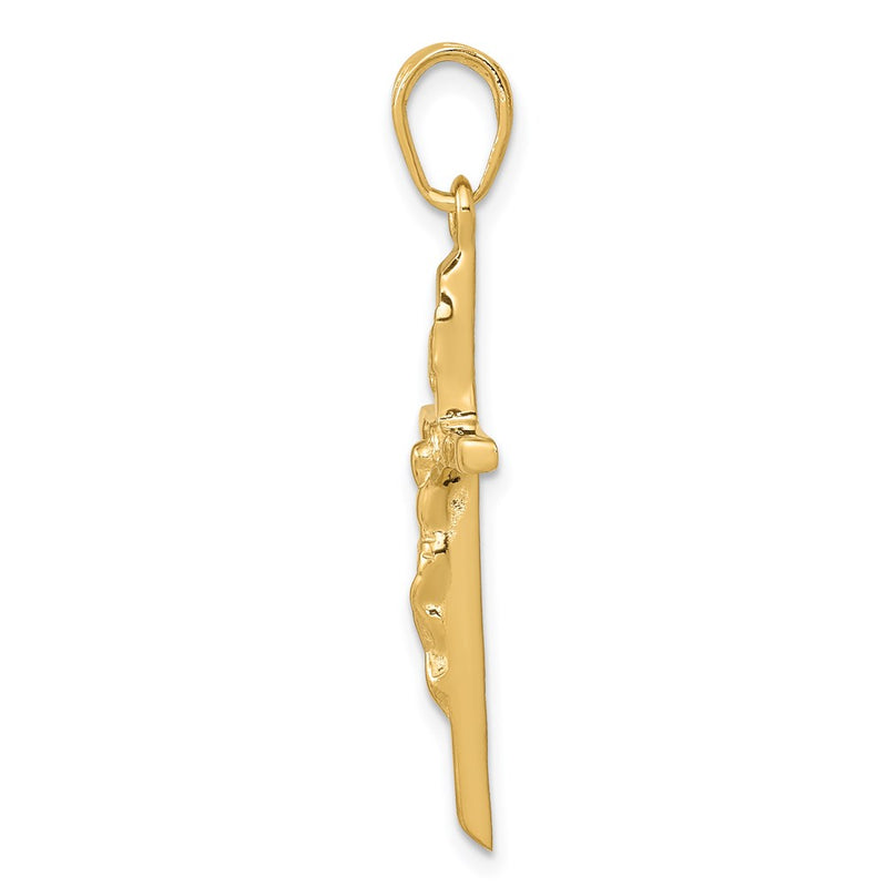 14k Yellow Gold Crucifix Pendant