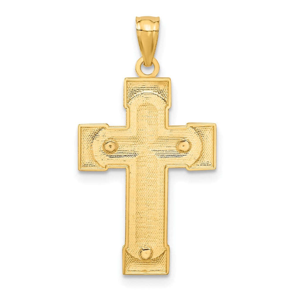 14k Two-tone Gold Crucifix Pendant