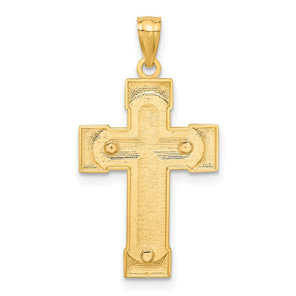 14k Two-tone Gold Crucifix Pendant