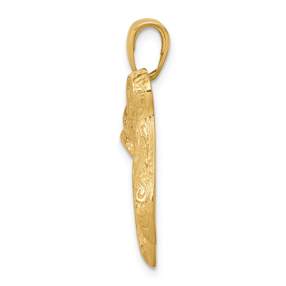 14k Yellow Gold Jewish Chai (Long Life) Pendant