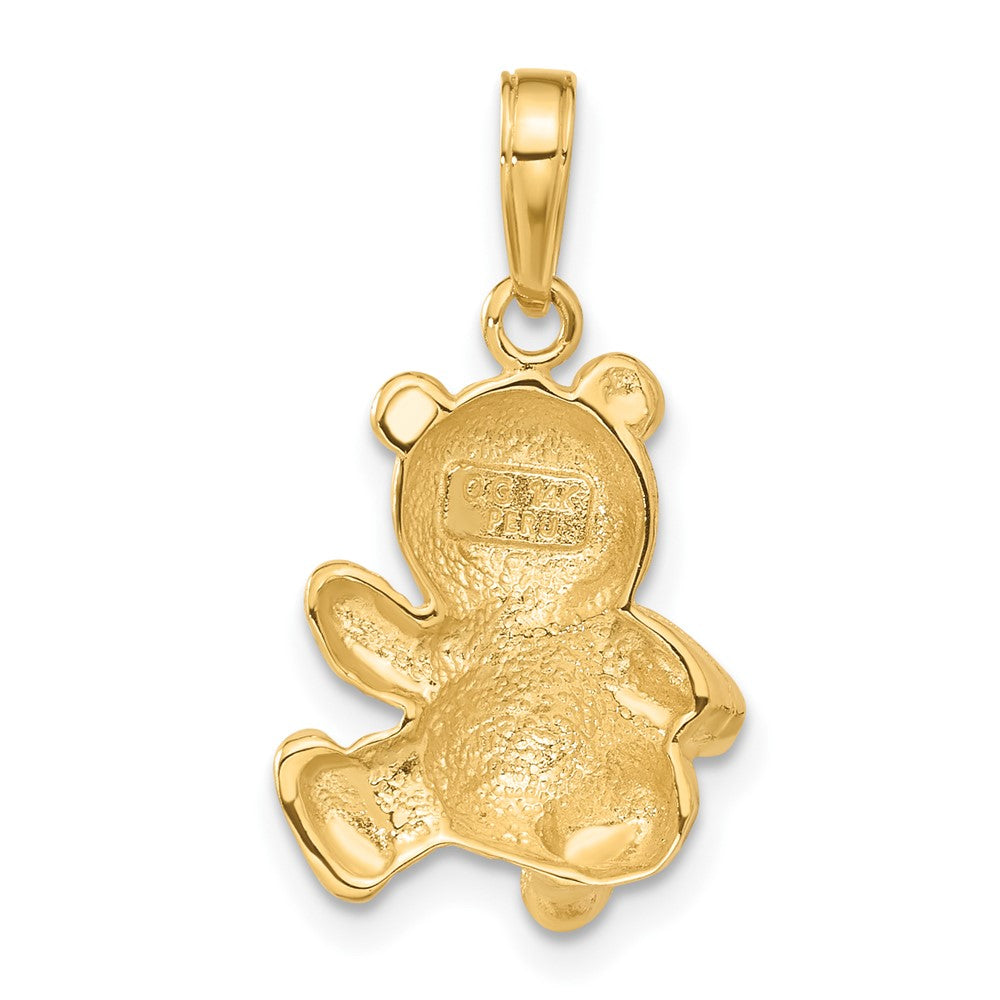14k Yellow Gold Teddy Bear Pendant