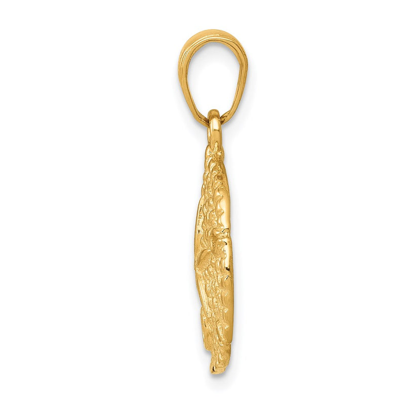 14k Yellow Gold Sand Dollar Pendant
