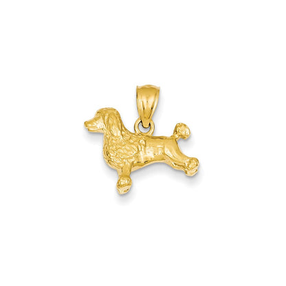 14k Yellow Gold Poodle Pendant
