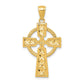 14k Yellow Gold Celtic Cross Pendant