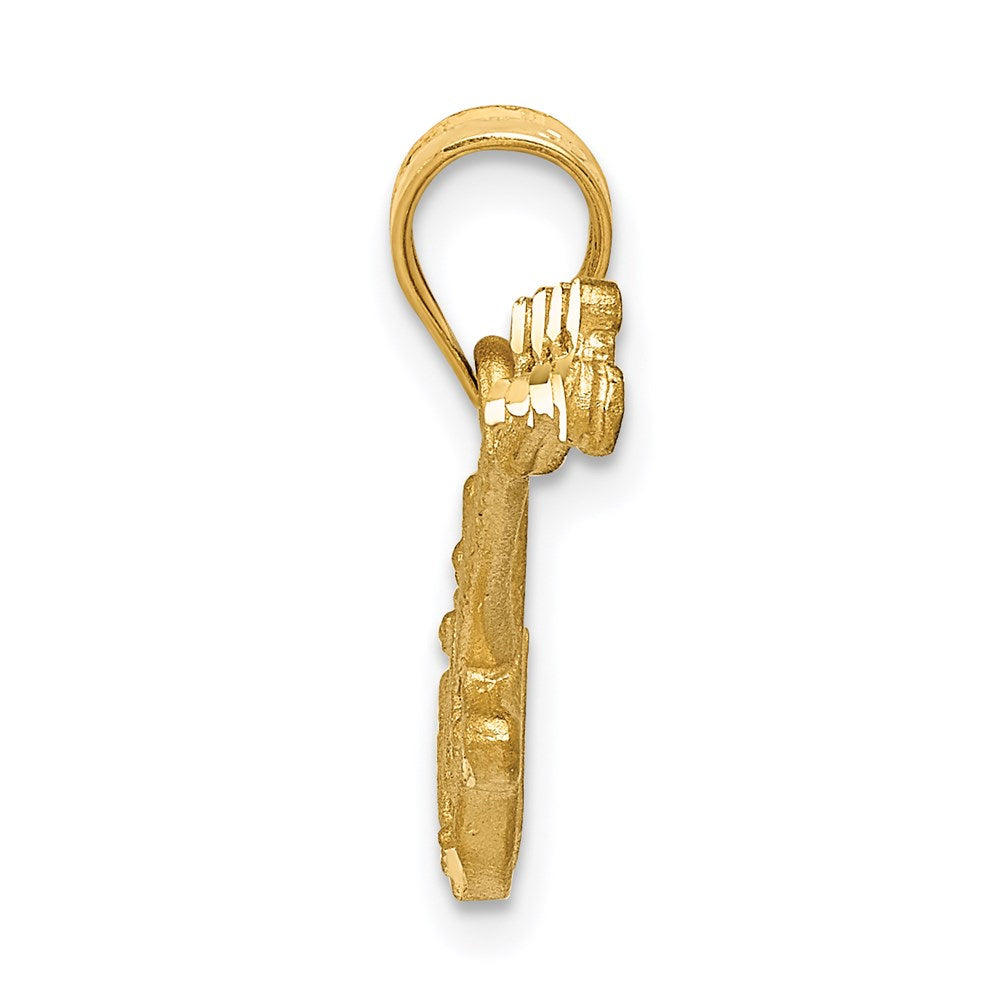 14k Yellow Gold 3D Guitar Charm