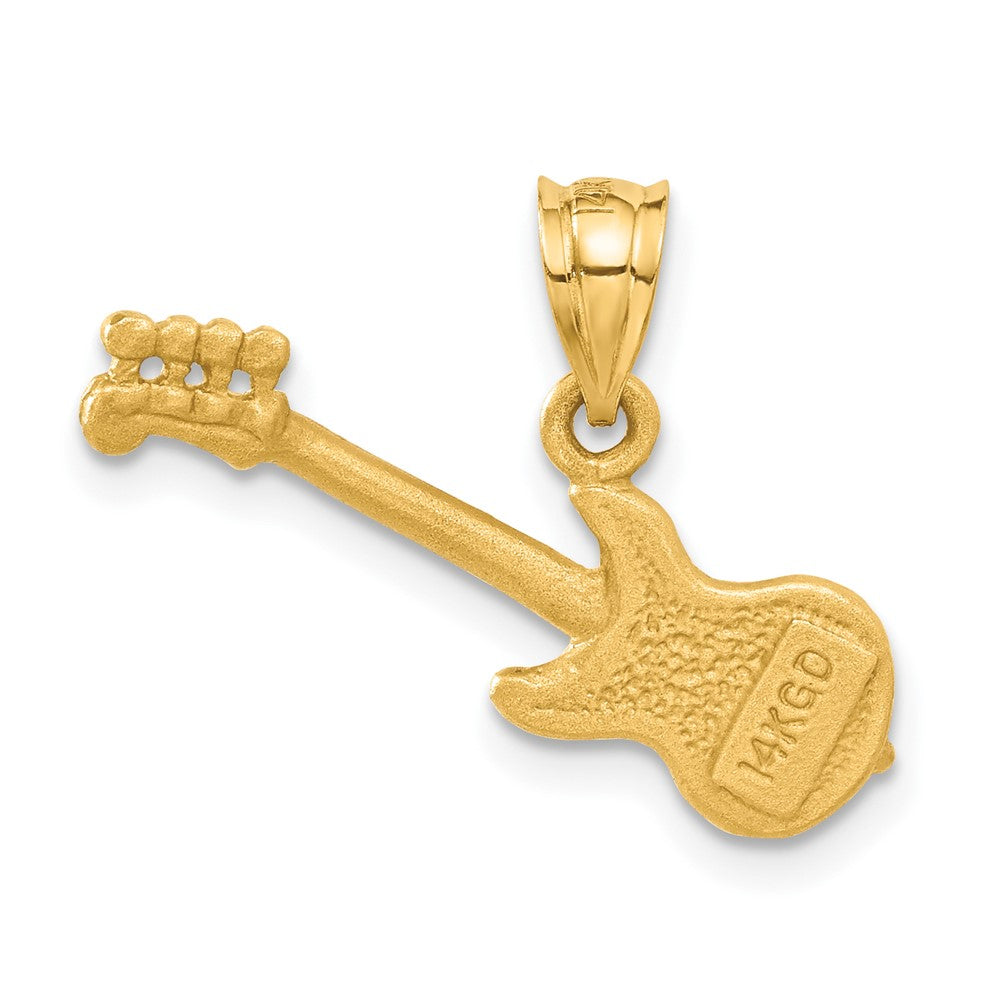 14k Yellow Gold 3D Guitar Charm