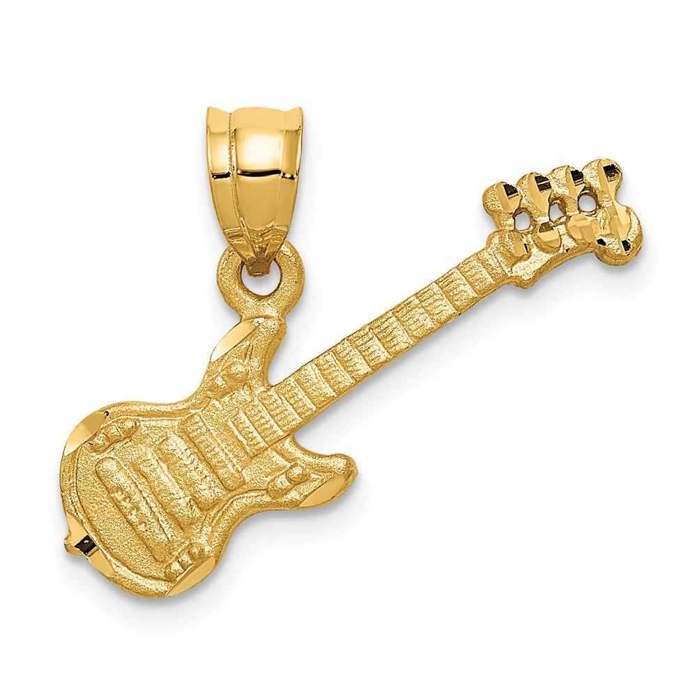 14k Yellow Gold 3D Guitar Charm